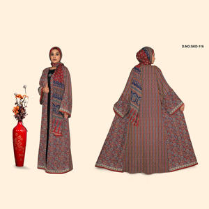 Abaya tipo cárdigan de lino suave de primera calidad, larga, elegante, ligera, ecológica, para fiestas, prenda exterior a la moda. - Product Image 1