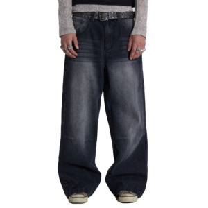 Pantalones Vaqueros Anchos de Mezclilla para Hombre, Estilo Casual, Vintage, Streetwear, al por Mayor - Product Image 1