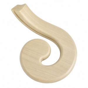 Barandilla de Madera Maciza en Espiral para Escaleras, Diseño Tradicional, Duradera, Sin Acabado - Product Image 1