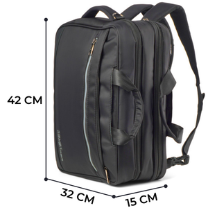 Minimalist Nylon Laptop <b>Backpack</b> with Zipper Closure Water Resistant 20-39L Capacity Unisex Softback Travel Bag - Product Image 2