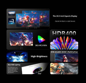 Moniteur PC Gaming 27 Pouces 300Hz IPS HDR Écran Sans Bordure HDMI DP avec Haut-parleurs <span class=keywords><strong>pour</strong></span> Esports et Ordinateur de Bureau - Product Image 2