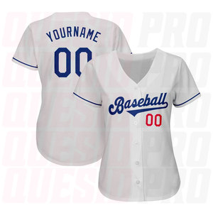 พร้อมส่ง เสื้อเบสบอลเย็บคุณภาพดีที่สุดจากซานฟรานซิสโก สีขาว-แดง เสื้อเบสบอลของแท้ ชุดกีฬา - Product Image 2