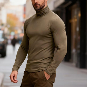 Pull-over décontracté pour homme en coton et polyester, col roulé, écologique, doux et respirant, tendance et durable - Product Image 5