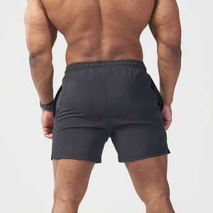 Shorts pour hommes, couleur unie, écologiques, respirants, à séchage rapide, imperméables, coupe-vent, avec cordon de serrage, taille mi-haute, style décontracté, longueur courte - Product Image 2