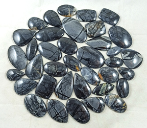 Lot en gros de pierres semi-précieuses en jaspe Picasso naturel, cabochon, formes variées, faites à la main - Product Image 2