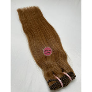 Extensions de cheveux humains Remy lisses blond miel Arrow Exim, double trame tissée à la machine, décolorées chimiquement, 100g, sans recoloration - Product Image 6