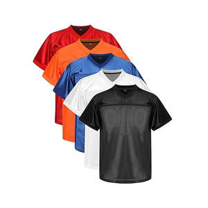Maillot de football américain personnalisé avec nom et numéro pour hommes, chemise d'entraînement respirante à manches courtes, impression par sublimation, grande taille personnalisée - Product Image 1
