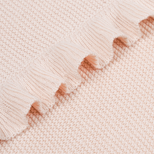 Manta de Bebé Tejida Ecológica Cloud Soft Bedding, 100% Algodón, Color Sólido, con Volantes, Estilo Vietnamita - Product Image 3