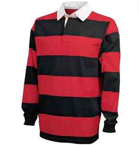 Polo de rugby à manches longues en coton tricoté, maillot de football ajusté, polo d'été tricoté de couleur unie - Product Image 6