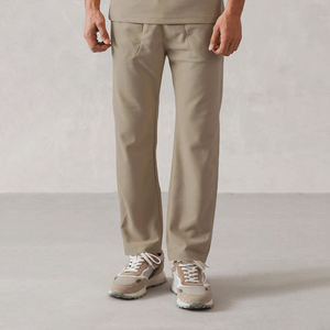Ensemble de survêtement beige pour homme, t-shirt à manches courtes et pantalon de jogging, vêtements de sport décontractés d'été, tenue de sport deux pièces - Product Image 2