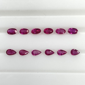 100% Natural Fine Quality Burma <b>Ruby</b> Heat 3x5mm Oval Pear Cut Reddish Pink Color Loose Gemstone for Making Jewellery - Product Image 2