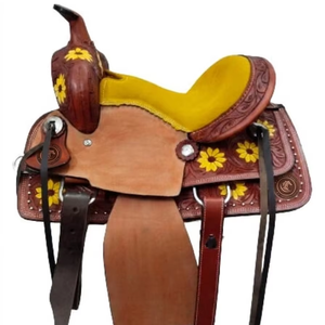 Selles de dressage western en cuir véritable 2026, 100 % cuir de vachette, façonnées à la main, durables, confortables, personnalisables - Product Image 1