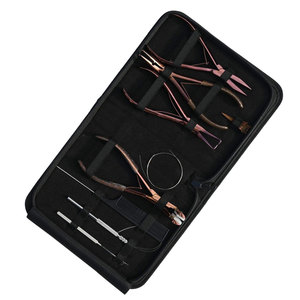 Kit profesional de herramientas para extensiones de cabello: Tenazas para microperlas de crimpado plano, removedor de cinta adhesiva, herramienta de gancho y lazo, peine de cola para separar el cabello. - Product Image 2