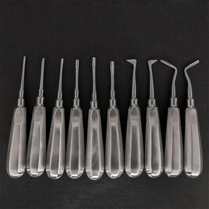 Kit chirurgical AMETRINE pour extraction dentaire, en acier inoxydable, ergonomique, manuel, avec forceps droites et courbées pour extraction radiculaire, à intervention minimale invasive - Product Image 1