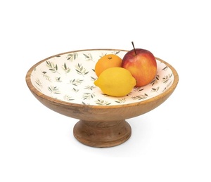Trusted Manufacturer Innovative Wooden Bowl With Enamel Work Designer Serving Bowl for Dry Fruits Candies and <b>Table</b> Decoration - Product Image 5