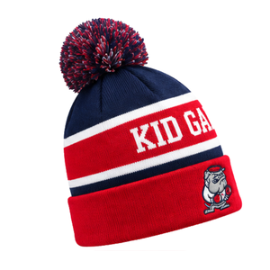 Bonnet tricoté personnalisé avec pompon, chaud pour l'hiver, à revers, logo brodé, pour équipes sportives, vente en gros, fabricant OEM ODM, en vrac - Product Image 4