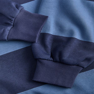 Sweat-shirt décontracté pour femme, écologique, épais, surdimensionné, col rond, style rugby, rayé, vente en gros, logo personnalisé, respirant - Product Image 4