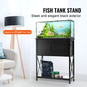 Supporto per Acquario in Acciaio e MDF da 20 Galloni, 25.6 X 16.5 X 31.9, Capacità di Carico 167.6 Libbre, per Uso Ufficio - Product Image 2