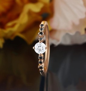 Round Cut Moissanite <b>Ring</b> 925 Sterling <b>Silver</b> Engagement <b>Ring</b> Brilliant <b>Solitaire</b> Dainty Minimalist Wedding Promise <b>Ring</b> - Product Image 2