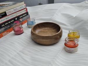 Cuenco de madera hecho a mano para velas |   Recipiente de Madera Natural para Velas y Frascos para Velas de Cera de Soja - Product Image 1