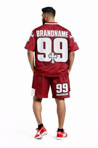 ชุดเสื้อและกางเกงอเมริกันฟุตบอลคุณภาพพรีเมียม ระบายอากาศได้ดี ชุดกีฬาแบบสั่งทำพิเศษสำหรับทีม เหมาะสำหรับการฝึกซ้อมและการแข่งขัน - Product Image 3