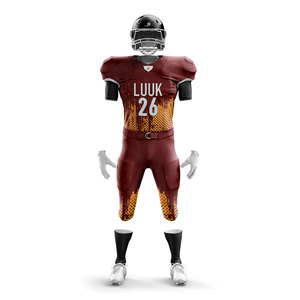 Uniforme de Fútbol Americano Personalizado al por Mayor para Hombre, Jersey y Pantalones Sublimados, Elásticos en 4 Direcciones, Transpirables, de Secado Rápido, Ropa Deportiva para Equipos - Product Image 1