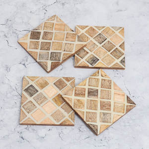 Venta al por mayor de madera adorable de calidad superior para tazas de té posavasos de mesa a granel, esteras para bebidas calientes y frías - Product Image 1