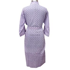 Digital Printing Floral Kimono V-neck Belt Closure <b>Robe</b> Quick <b>Dry</b> Cotton Sleepwear Full Length <b>Women</b> Gown Soft Breathable - Product Image 6