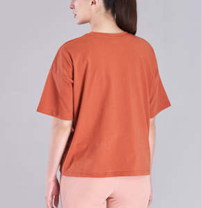 T-shirt décontracté pour femme, coupe ajustée, en polyester/coton doux, de haute qualité, respirant, idéal pour l'été, fabrication OEM, impression personnalisée - Product Image 4