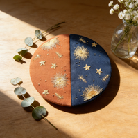 Boîte à dattes personnalisée en lin fait main de qualité supérieure, en forme de demi-lune, pour l'Aïd, le Ramadan, les mariages, avec logo brodé personnalisé, ART INDIAIS EXOTIQUE