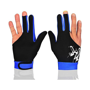 Gants de snooker lavables en machine, souples, extensibles, en spandex, à trois doigts ouverts, respirants, pour queue de billard - Product Image 1