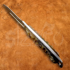 Cuchillo de Caza y Camping Hecho a Mano con Hoja Drop Point, Mango de Cuerno de Jabalí, Acero D2, Cuchillo EDC Utilitario OEM con Funda de Cuero, El Mejor Regalo - Product Image 5