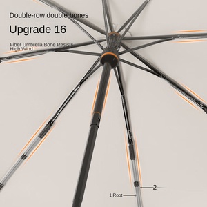 Paraguas Plegable Triple, Pequeño, Automático, Apertura y Cierre con un Botón, Resistente al Viento, Reforzado, Doble Plegado, para Publicidad/Regalo - Product Image 2