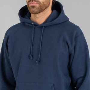 Sudadera con Capucha para Hombre, Color Azul Marino, Corte Regular, 100% Algodón, Felpa Francesa, Estilo Casual para Otoño, Tejido de Punto, Color Sólido - Product Image 4