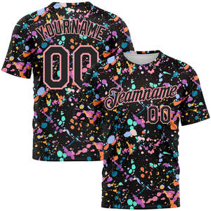 Sublimation Printed 100% Polyester Casual Shirts UV Protection Breathable Moisture-Wicking Anti-Bacterial Short Sleeve V-Neck - Product Image 4