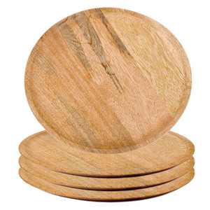 Juegos de platos de aperitivo de madera de mango de lujo, cargadores de madera, platos de cena, venta al por mayor, platos de madera para servir, exportación directa de fábrica - Product Image 2