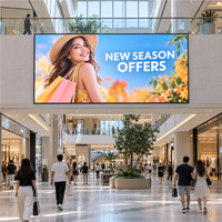 Écran publicitaire LED intérieur P1.86 3840Hz ultra-fin à service frontal pour centre commercial