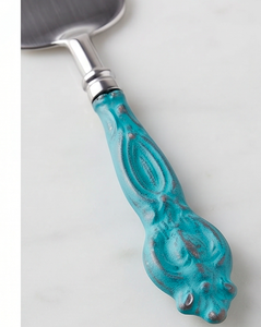 Elegant Design Green Handle Silver Head Cake Server Knife Set Suitable For Birthday Parties Weddings And Celebrations - Product Image 3