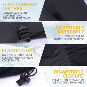 Guantes de Esquí con Forro Polar Térmico para Hombre y Mujer, Impermeables, Resistentes al Viento, para Deportes de Invierno, con Logotipo Personalizado, Proveedor al por Mayor - Product Image 3