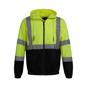 เสื้อแจ็คเก็ตน้ำหนักเบา ANSI Class 1 แบบสะท้อนแสงพร้อมโลโก้สั่งทำพิเศษ ดีไซน์กระเป๋าหลายช่อง เทปสะท้อนแสงสำหรับงานกลางแจ้ง - Product Image 1