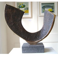 Sculpture abstraite en laiton et aluminium, statue décorative en métal, figurine de luxe pour la décoration intérieure d'hôtels, de maisons, de bureaux et de tables.