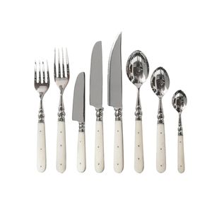 Ensemble de couverts de luxe en or, ensemble de couverts en acier inoxydable, 24 pièces, ensemble de vaisselle poli miroir avec boîte cadeau en bois pour mariage - Product Image 6