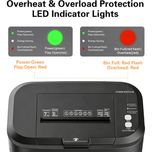 Distruggidocumenti Professionale a Caricamento Automatico per 250 Fogli, 60 Minuti di Funzionamento Continuo, Livello di Sicurezza P5, per Ufficio e Casa, Micro CU - Product Image 4