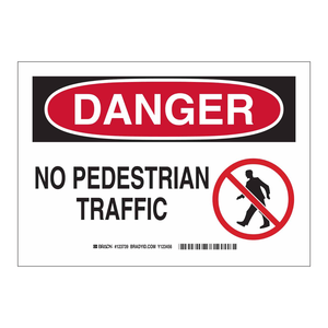 Panneau de signalisation de danger Brady - Panneau d'avertissement pliable haute visibilité et durable pour zones industrielles - Product Image 1