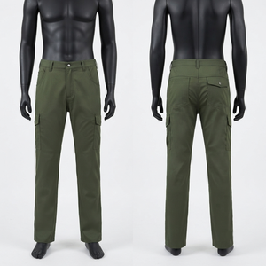 280 GSM Durable Cotton Polyester Corduroy Olive Green <b>Work</b> Cargo <b>Pant</b> Custom Logo Digital Printing OEM Waterproof Breathable - Product Image 1