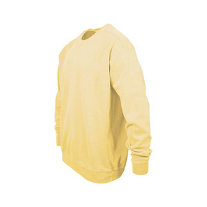 Sweat-shirt pour homme sur mesure en gros, couleur jaune, 100 % coton, teint uni, pour la saison hivernale, vêtements pour homme personnalisés en vente - Product Image 3