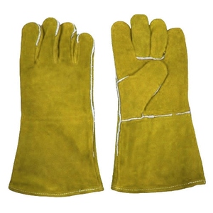 Guantes de Seguridad de Cuero Vacuno Reforzado, Resistentes al Calor, para Soldadura, Barbacoa, Uso Industrial, Equipo de Protección Personal para las Manos - Product Image 4
