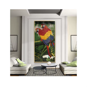 Mosaïque de verre taillée à la main de qualité supérieure, magnifique revêtement mural intérieur style oiseau pour la maison, l'appartement, les hôtels ou les écoles - Product Image 2
