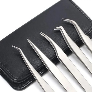 S Network Stainless Steel Eyelash Tweezers Smooth Tip Durable Precision <b>Tool</b> for Eyebrow Application 10mm Length Eco-friendly - Product Image 6