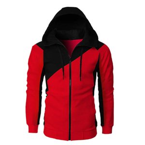 Men's Eco-Friendly Colorblock Hoodie Zip-Up <b>Fleece</b> <b>Jacket</b> <b>with</b> Cotton <b>Lining</b> Casual Winter Outerwear - Product Image 5